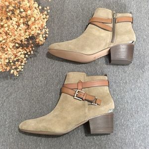 Coach Pauline Nubuck Leather Ankle Booties